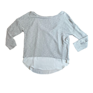 Lord and Taylor Grey and White Long Sleeve Shirt Size Medium